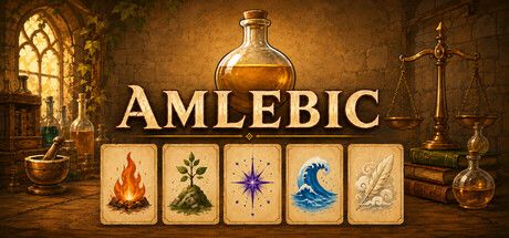 《Amlebic》上市:煉金術版的卡牌構築,把元素試劑排上魔法陣才是重點
